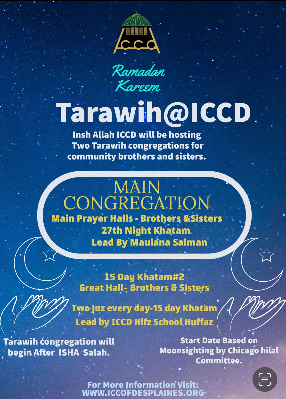 ICCD Tarawih Details